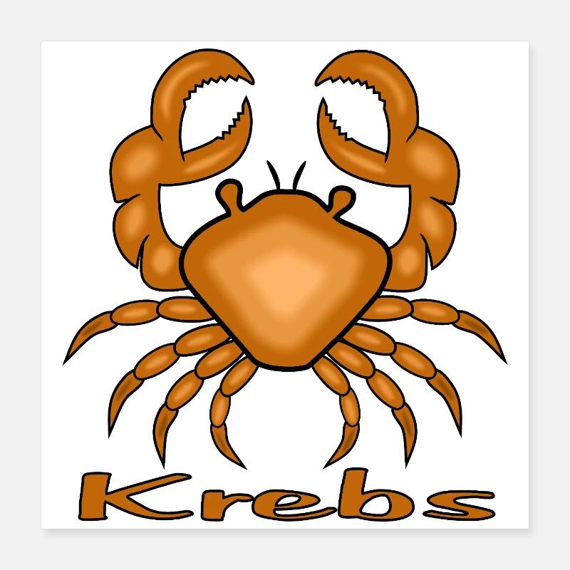 Sternzeichen Krebs Poster 40x40 cm