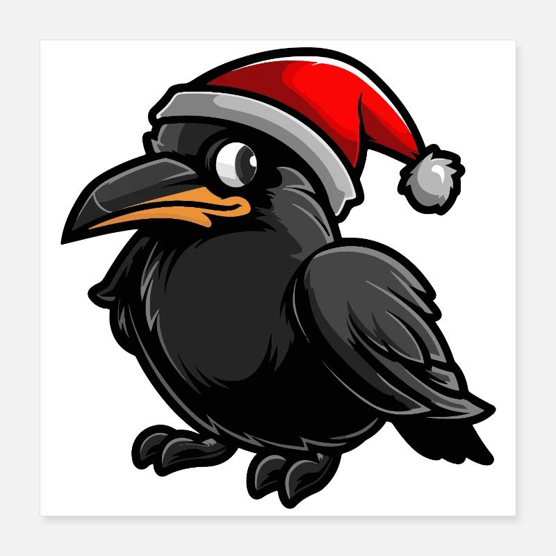 Noël de Corbeau Poster 40 x 40 cm