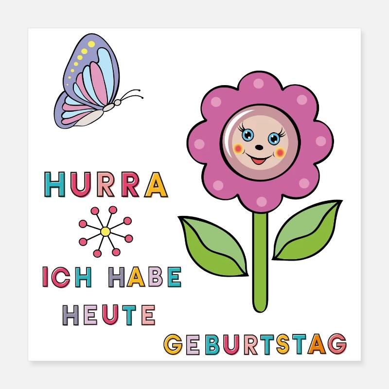  Geburtstag Poster 40x40 cm