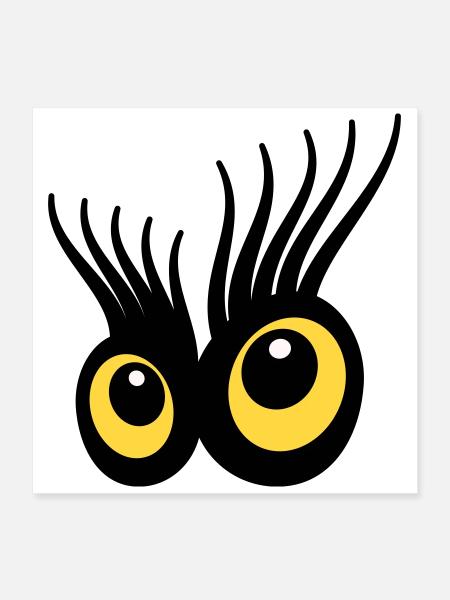 Eyes - Poster 16" x 16" (40x40 cm) - white - Front