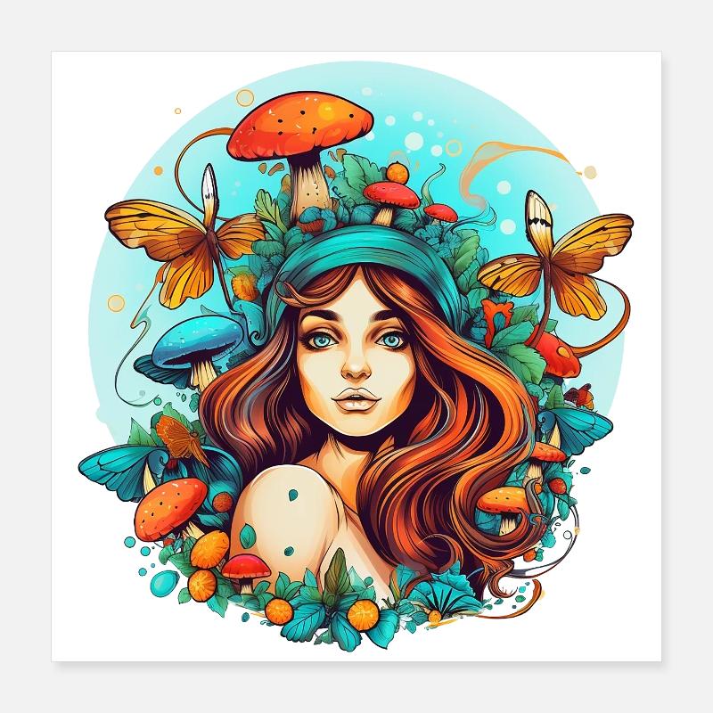 Fairytale Forest Poster 16" x 16" (40x40 cm)