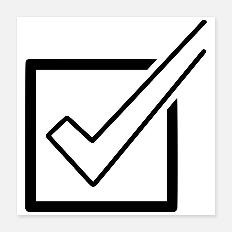 Checklist Tick Box Done Poster 16" x 16" (40x40 cm)