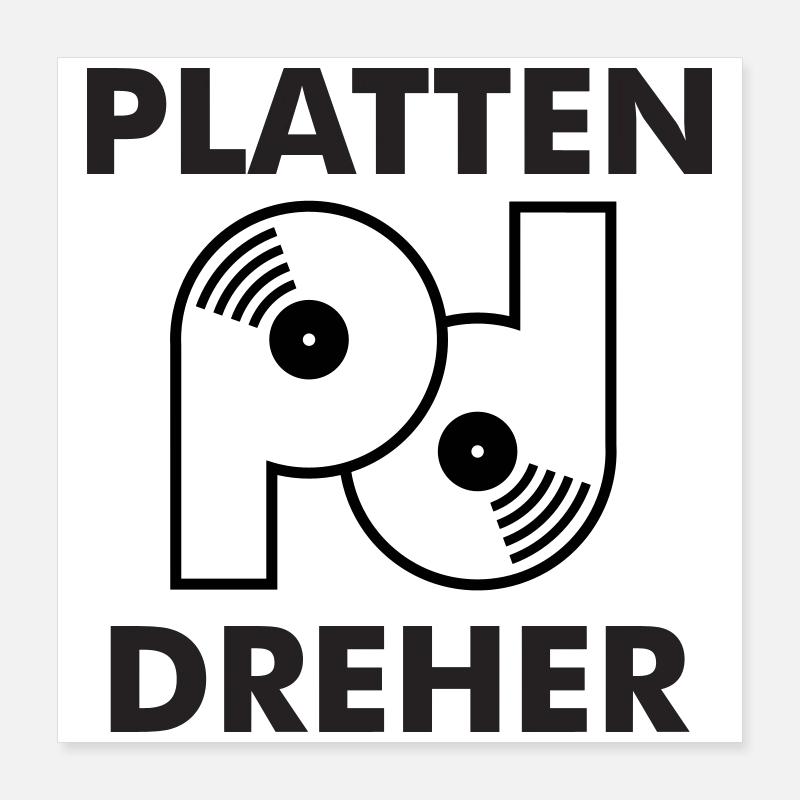 Plate turner logo with lettering Poster 16" x 16" (40x40 cm)