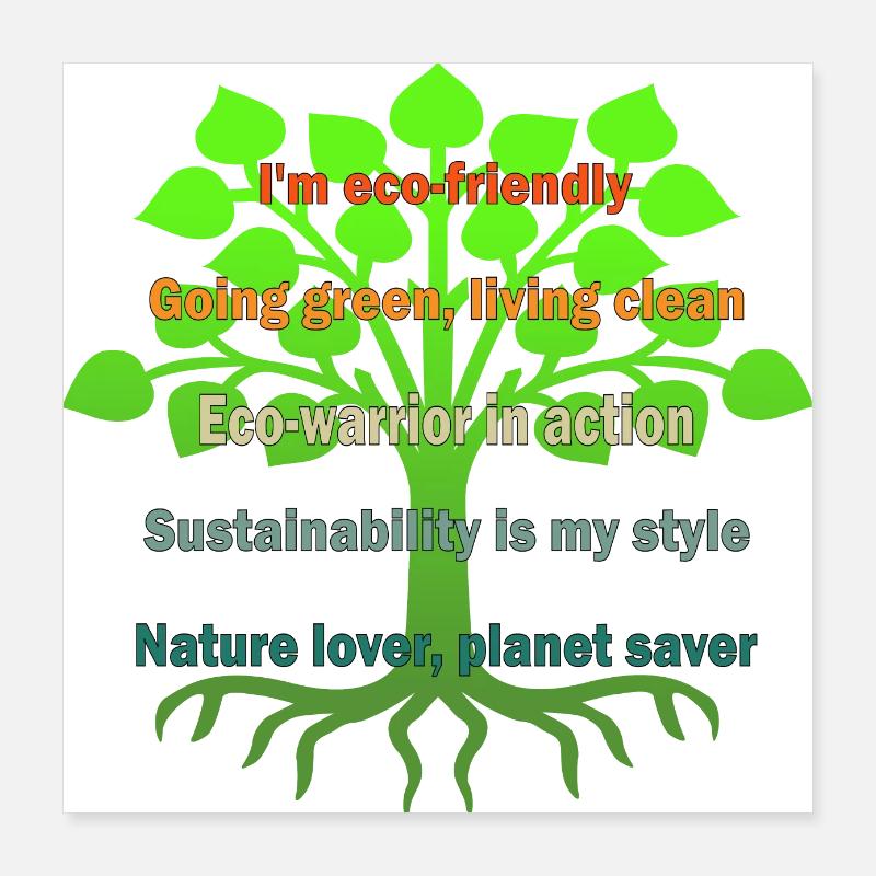 Eco warrior in action Poster 16" x 16" (40x40 cm)