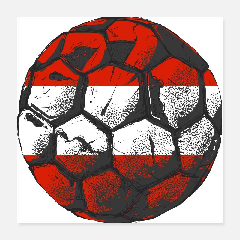 Drapeau de l’Autriche Drapeau de l’Autriche AT Poster 40 x 40 cm