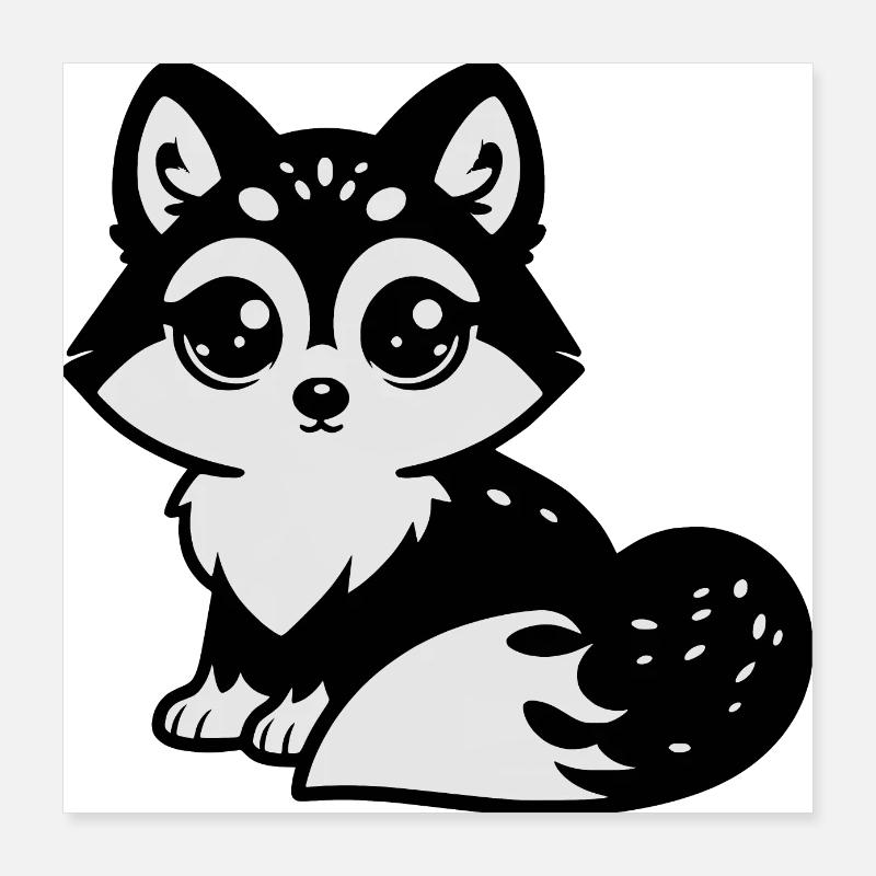Fox Poster 16" x 16" (40x40 cm)