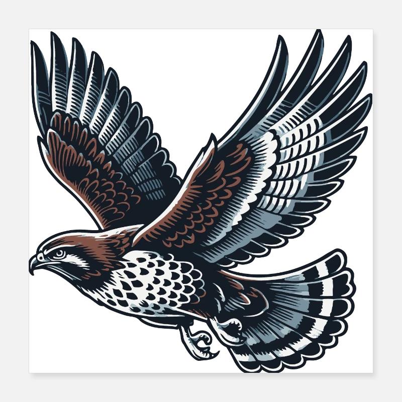 Bussard Poster 40x40 cm