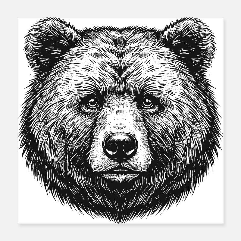 Bär Poster 40x40 cm