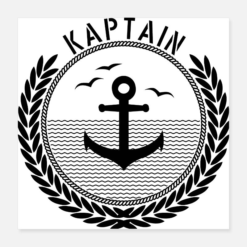 Kaptain - Anchor Poster 40x40 cm