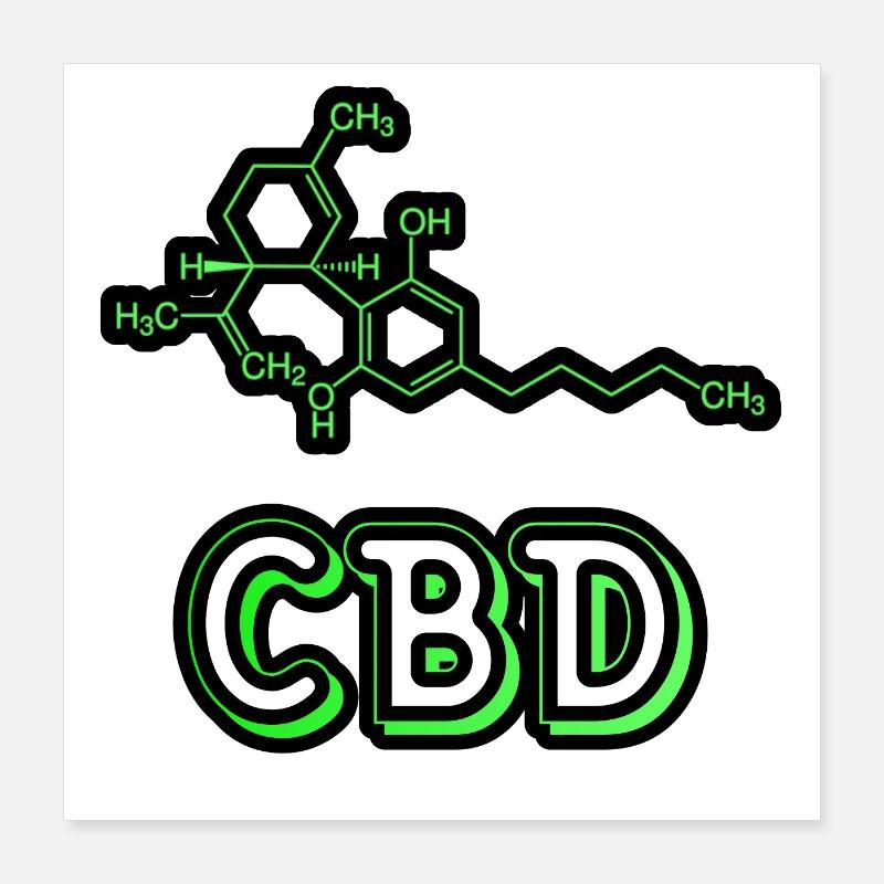 Cannabidiol - CBD Cannabis Geschenk Poster 40x40 cm