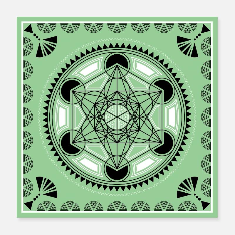 Metatrons Cubes De Géométrie Sacrée Symbole Poster 40 x 40 cm