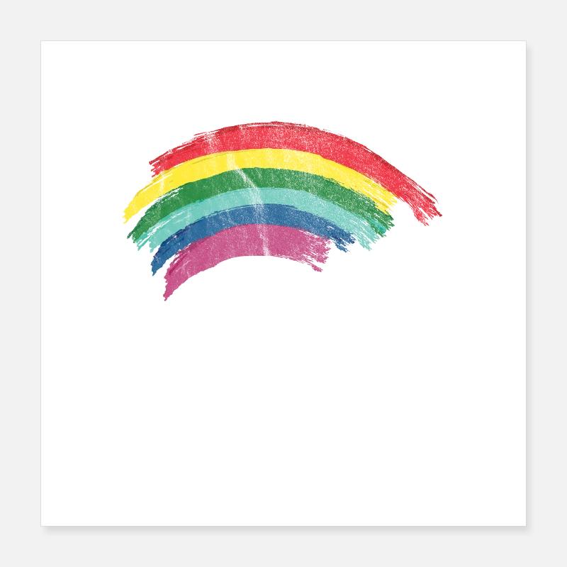 rainbow - Poster 16" x 16" (40x40 cm) - white