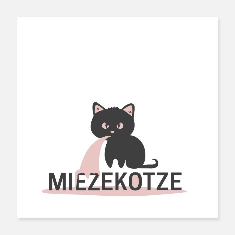 Kitty kitty funny cat gift Poster 16" x 16" (40x40 cm)