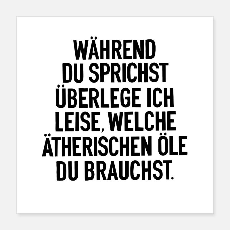 Ätherische Öle Bedarf Poster 40x40 cm