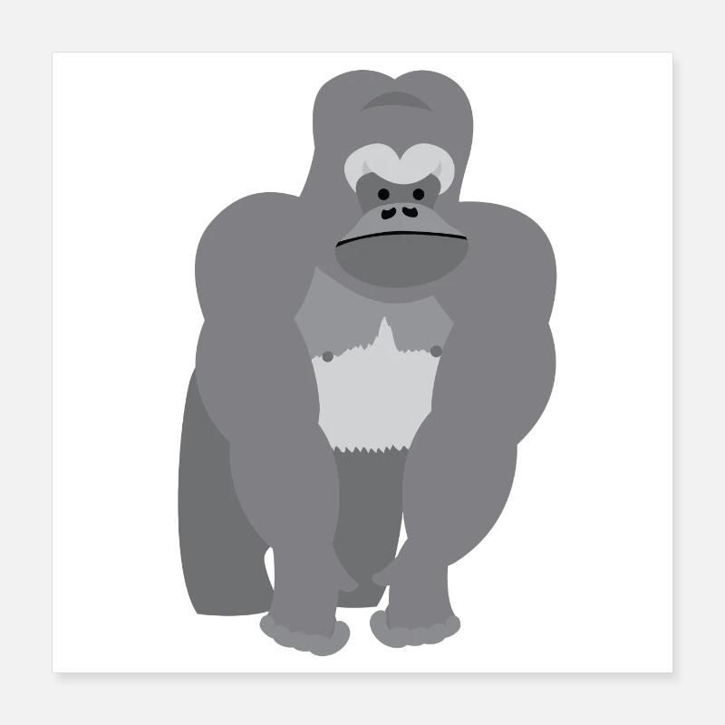 Gorille des grands singes Poster 40 x 40 cm