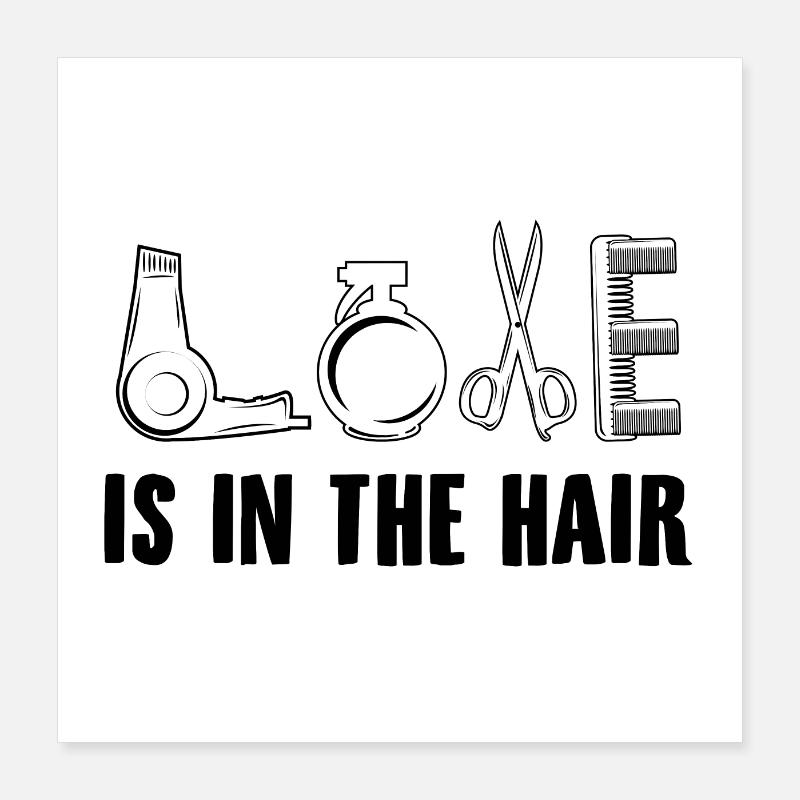 Profession de coiffeur | Coiffeur coiffeur Poster 40 x 40 cm