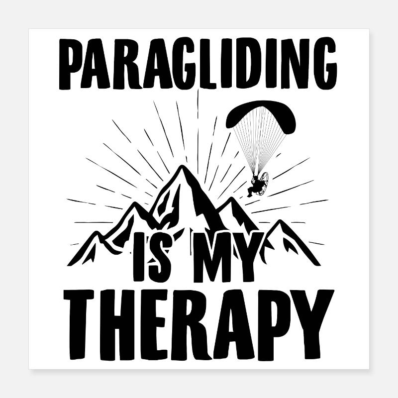 Paraglider Shirts Paragliding Paraglider Gift Poster 16" x 16" (40x40 cm)