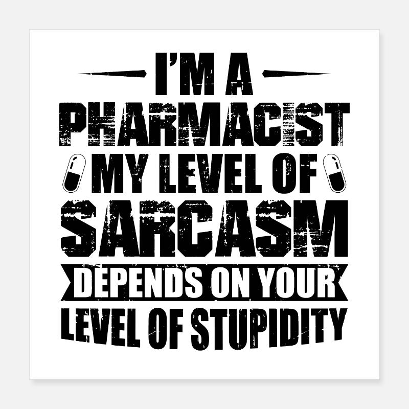 Pharmacist | Pharmacy pharmacist profession gift idea Poster 16" x 16" (40x40 cm)