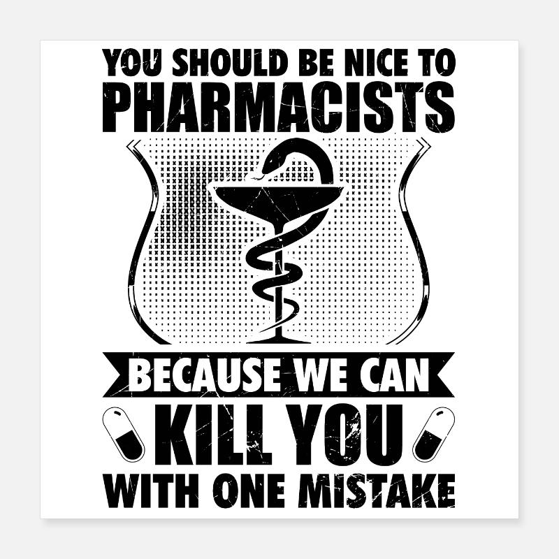 Profession de pharmacien Pharmacien pharmacien présente Poster 40 x 40 cm