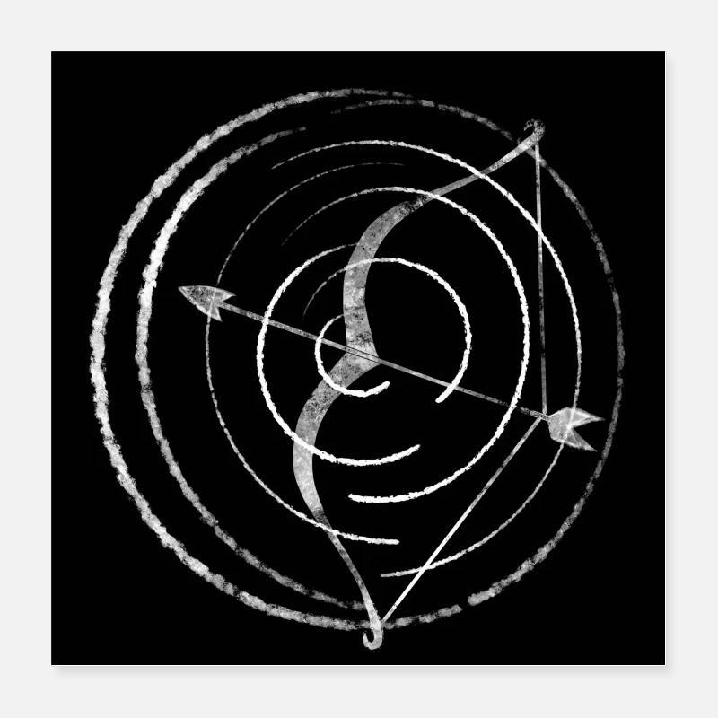 bow and arrow Poster 16" x 16" (40x40 cm)
