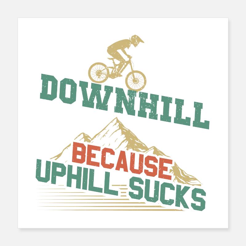 Descente VTT | Cadeau VTT BMX Poster 40 x 40 cm