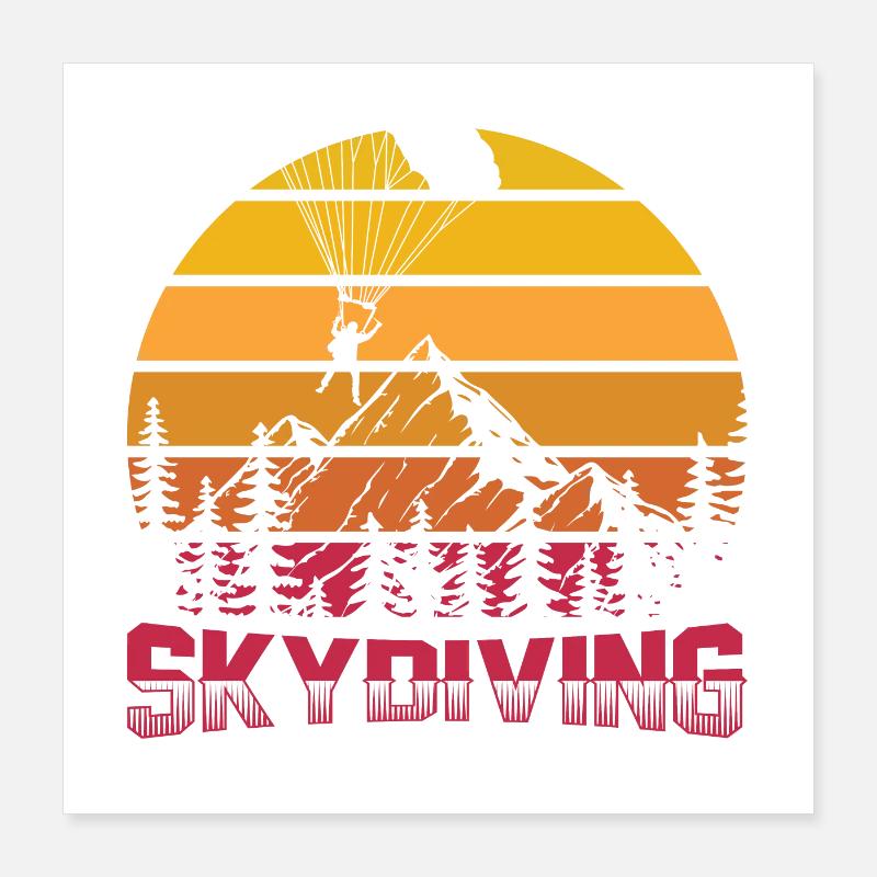 Skydiving | Fallschirm Skydive Skydiver Geschenke Poster 40x40 cm
