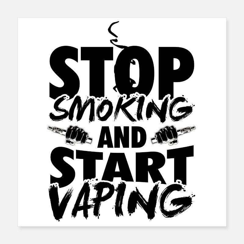 Vape | Vaping Vapen E-Cigarette Gift Poster 16" x 16" (40x40 cm)