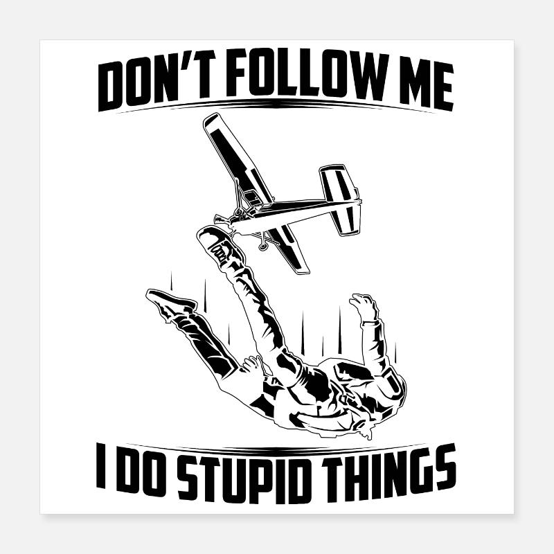 Skydiving | Skydiver Skydive Fallschirm Geschenke Poster 40x40 cm