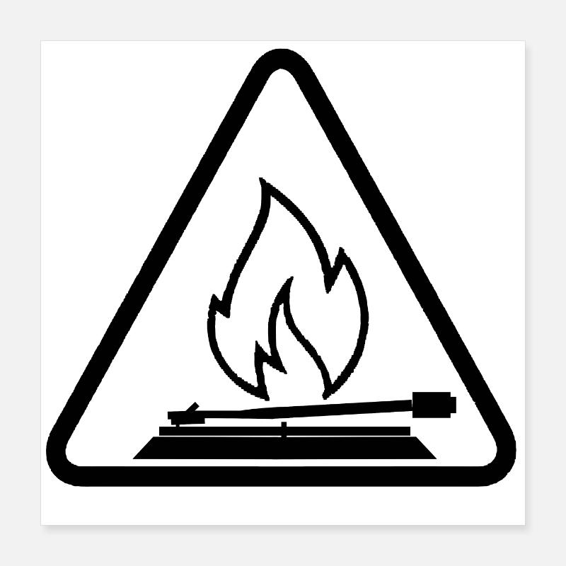 Platine en feu Poster 40 x 40 cm