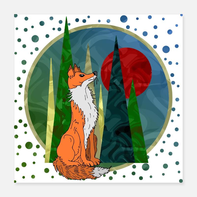 Renard Poster 40 x 40 cm