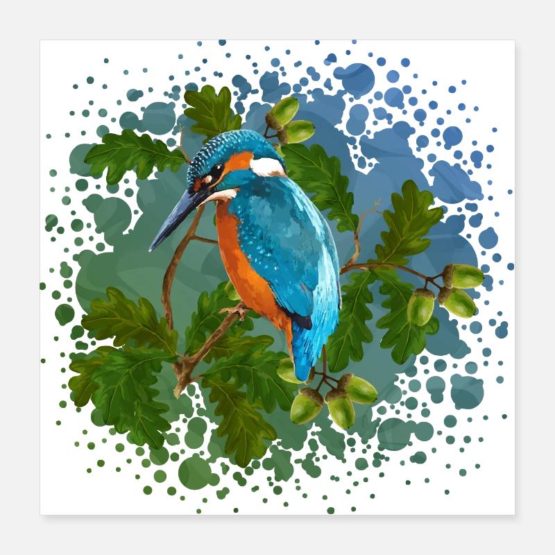 Vogel Poster 40x40 cm