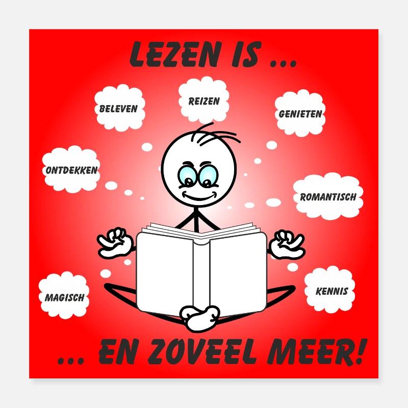 La lecture, c’est tellement plus - Poster 40 x 40 cm - blanc