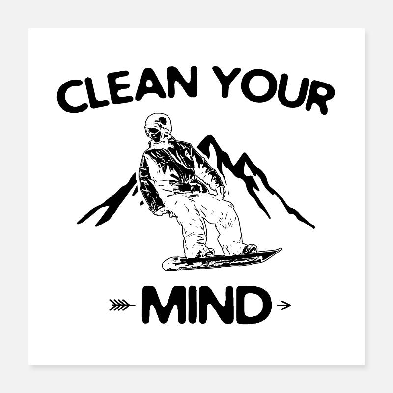 Vacances de ski snowboard | Cadeaux de skieur de snowboard Poster 40 x 40 cm