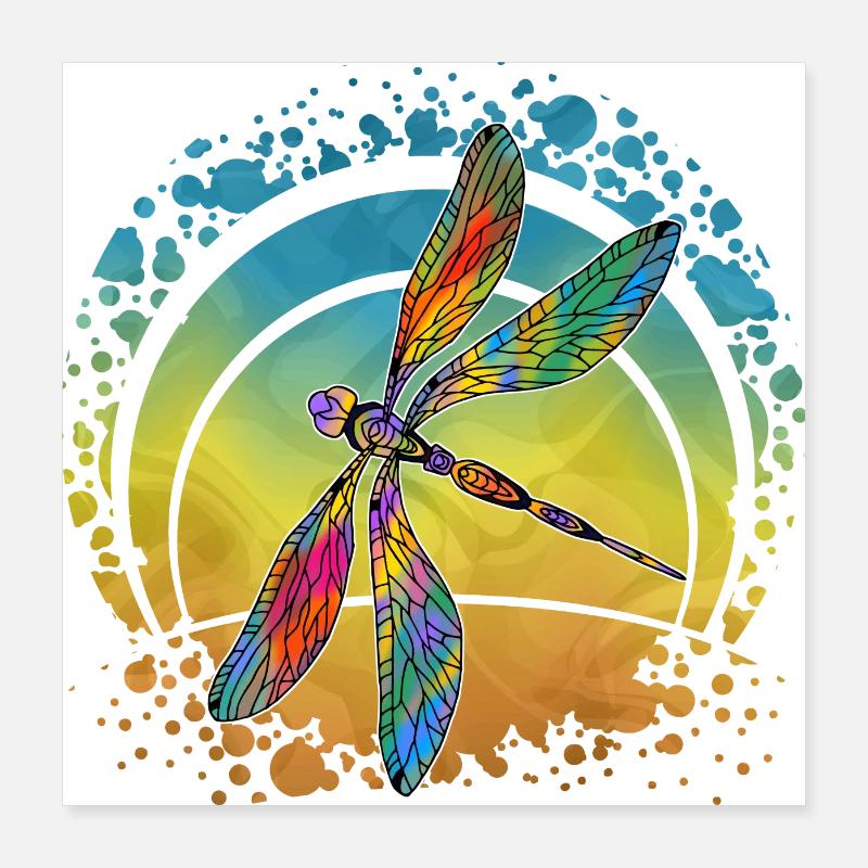 Libelle Poster 40x40 cm