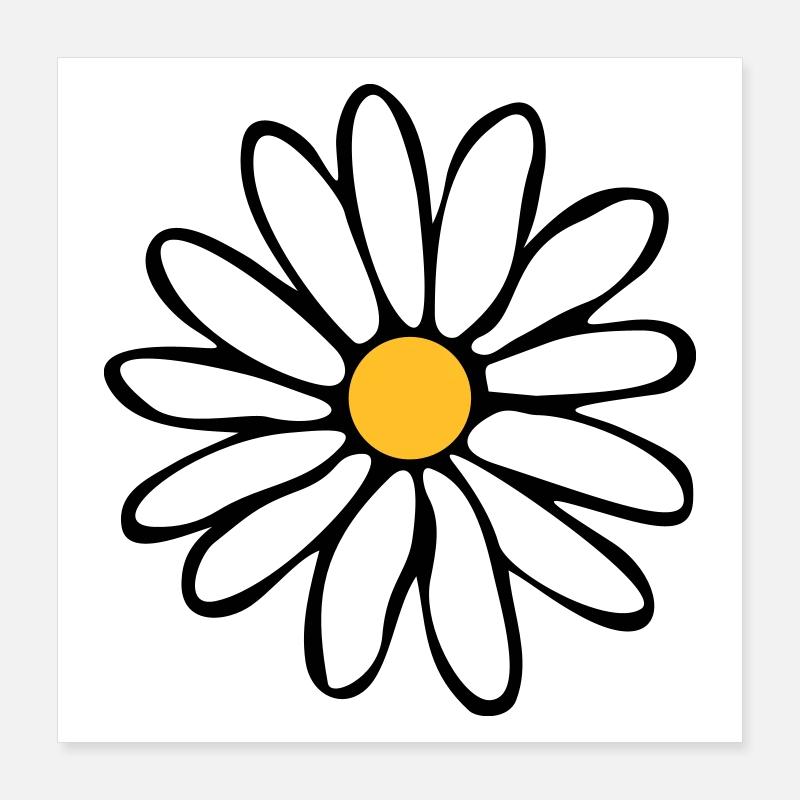 Margeriten Poster 40x40 cm