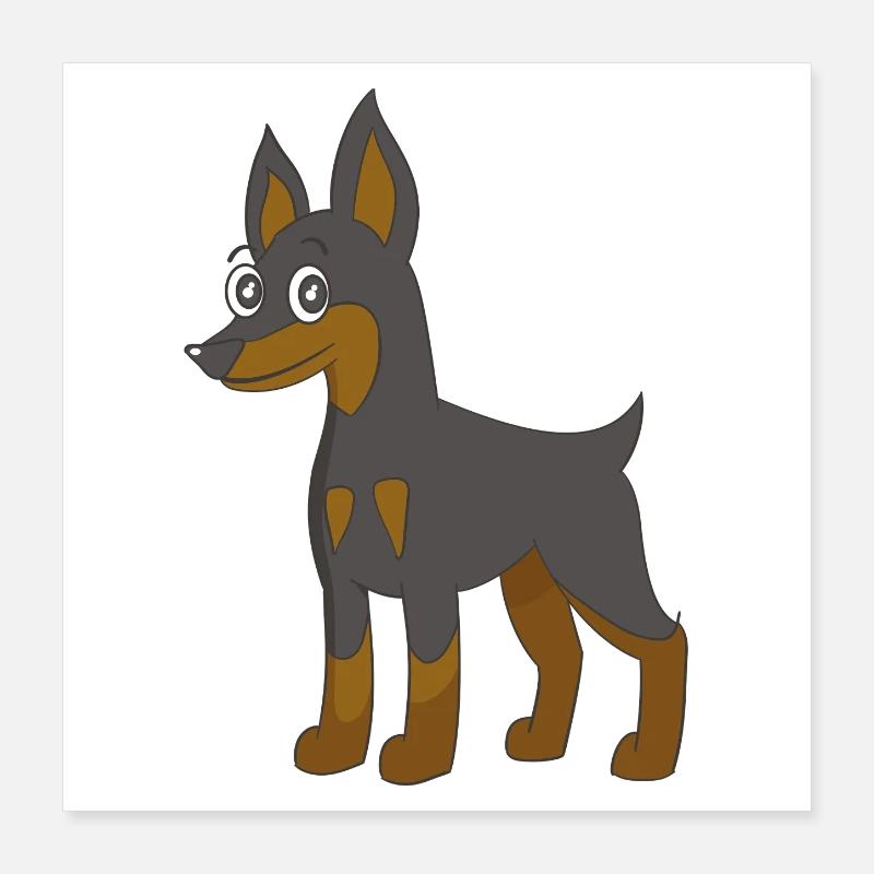 Deutscher Pinscher Poster 40x40 cm