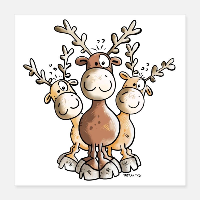 Alces alces Poster 40 x 40 cm
