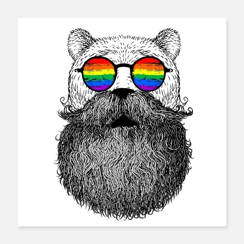 Rainbow Eye Duo Poster 16" x 16" (40x40 cm)