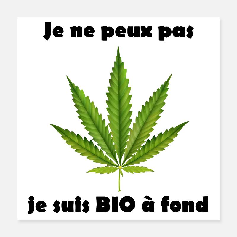 Stylized cannabis leaf for clothing Poster 16" x 16" (40x40 cm)