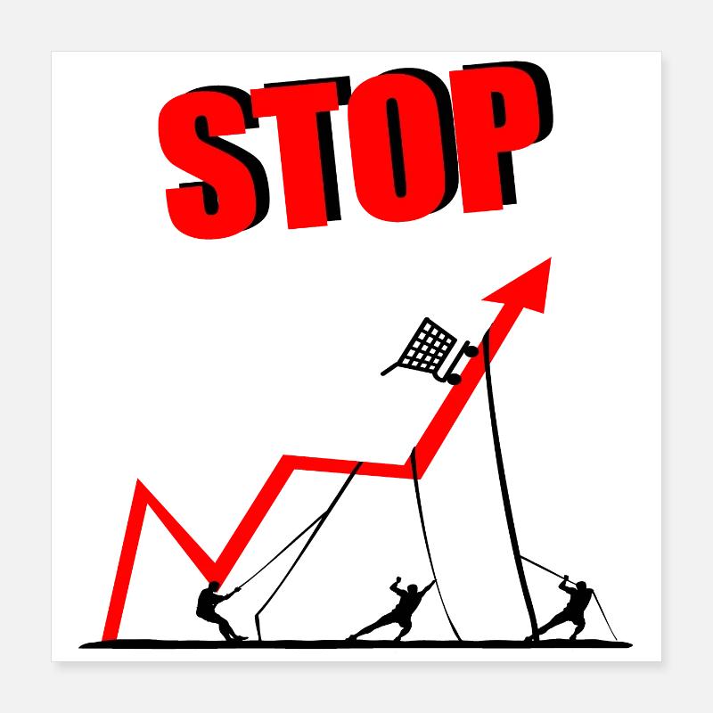 Inflation Food Prices Poster 16" x 16" (40x40 cm)