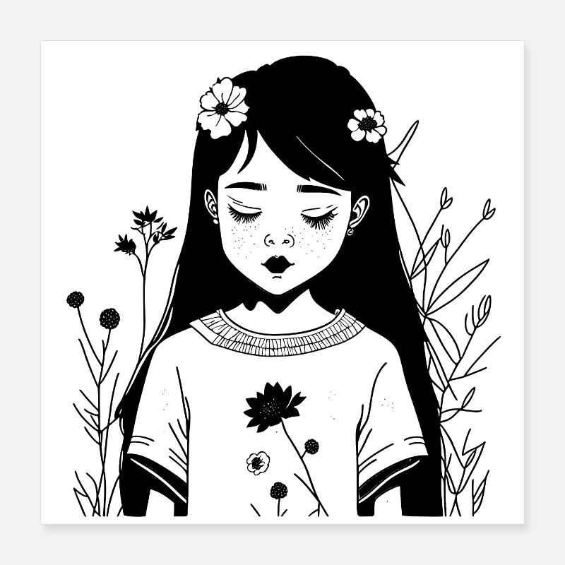 Abstract Cosmic Wave Pattern Tee Poster 16" x 16" (40x40 cm)