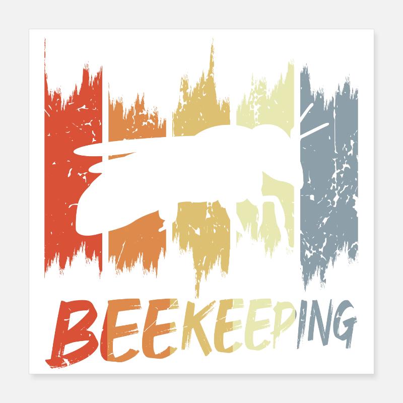 Vintage Imkerei Poster 40x40 cm