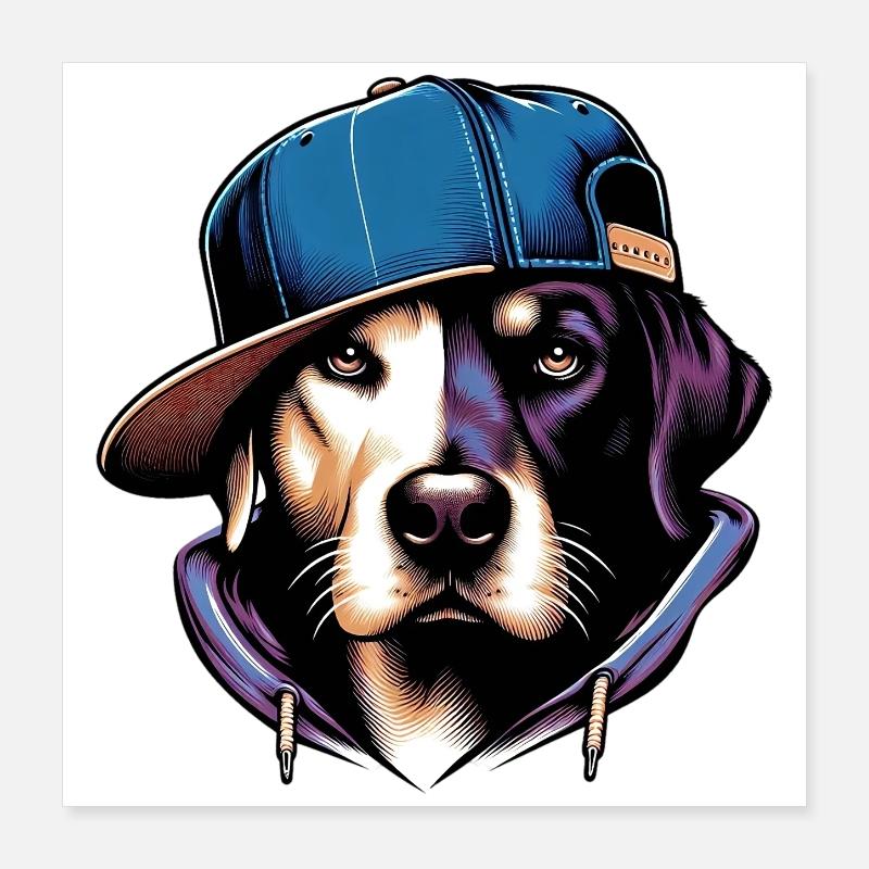 Chien Poster 40 x 40 cm