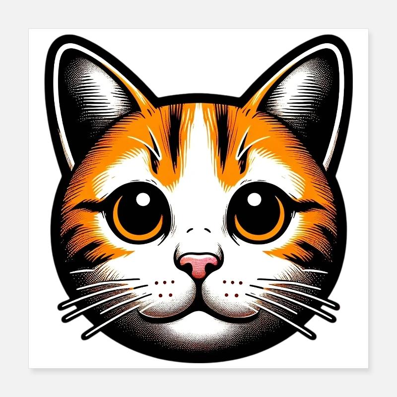 Cat Poster 16" x 16" (40x40 cm)