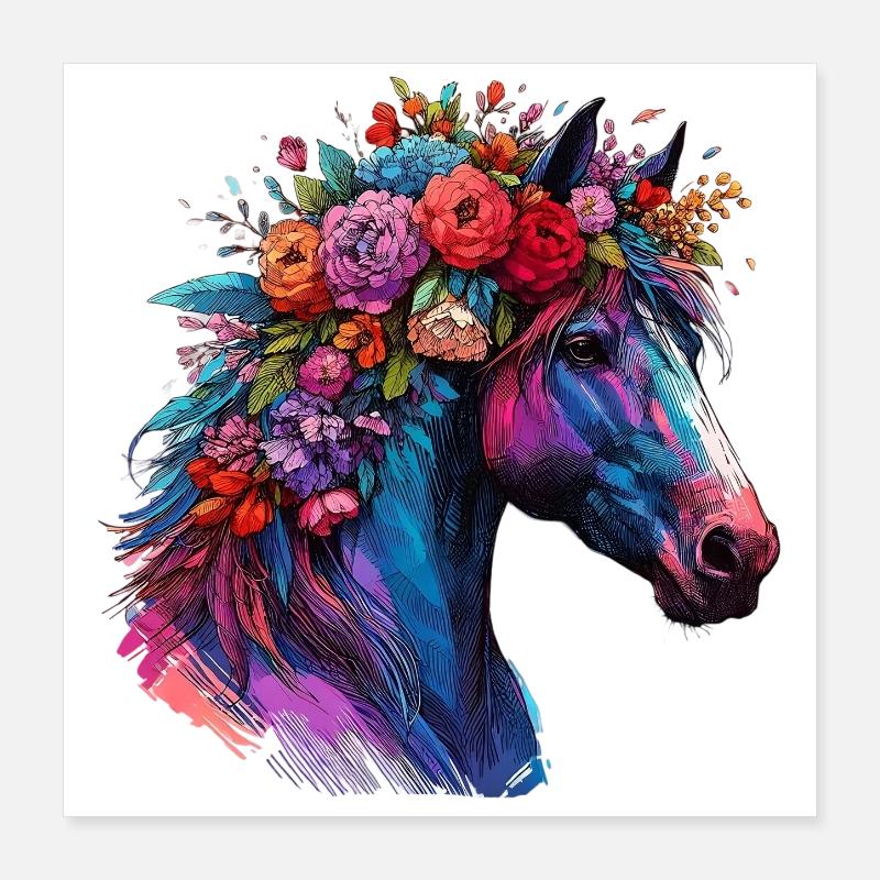Cheval Poster 40 x 40 cm