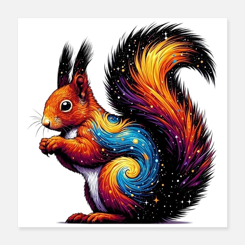Eichhörnchen Poster 40x40 cm