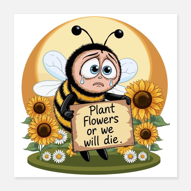 Saving bees Poster 16" x 16" (40x40 cm)