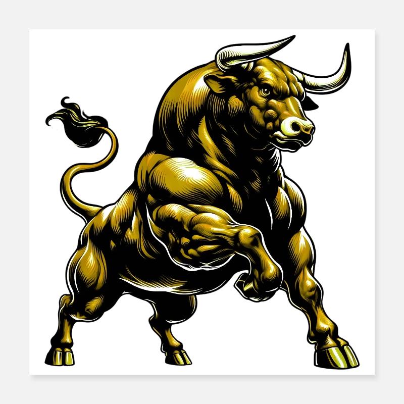 Stier Poster 40x40 cm