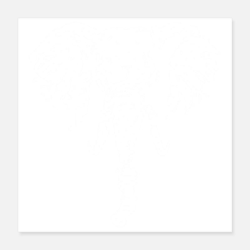 La force de l'éléphant Poster 40 x 40 cm