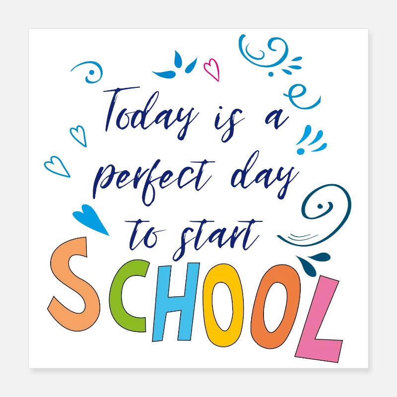 Temps d’école Poster 40 x 40 cm